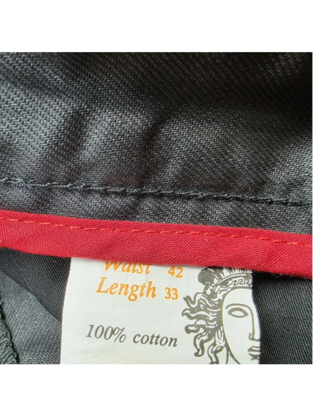Angelino Jeans Black Waxed Coated Cotton Pants Men’s Size 42 x 33 Straight